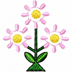 Flowers And Tree Embroidery Design 6 Flowers And Tree Embroidery Design 6